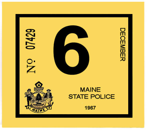 (image for) 1967 Maine SPRING INSPECTION sticker